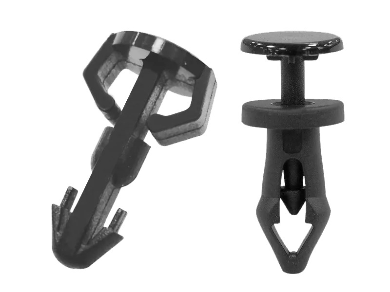 Black plastic rivets